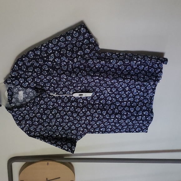 Universal Works Road Shirt In Navy Organic Flower Cotton - Picture 5 of 11